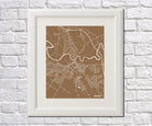 Carlisle City Street Map Print Feature Wall Art Poster