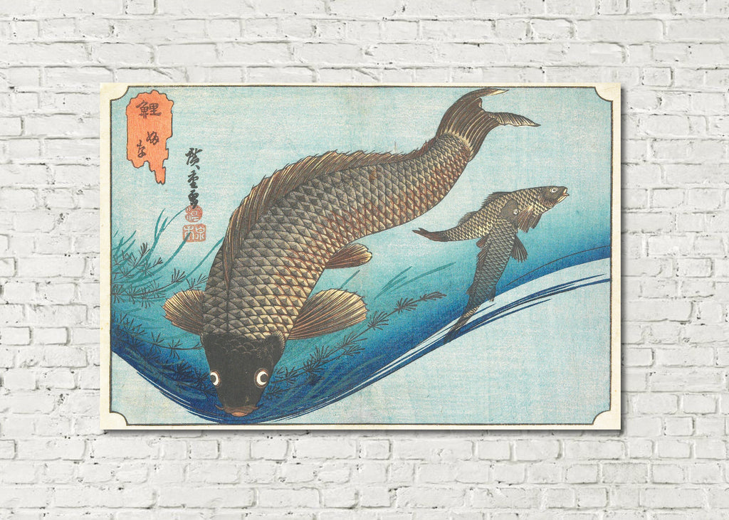 Fish Print Carp Andō Hiroshige, Japanese Art