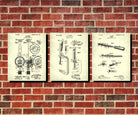 Carpenters Tools Patent Prints Set 3 Carpentry Blueprint Posters