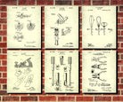 Carpentry Tools Patent Prints Set 6 Carpenter Blueprint Posters