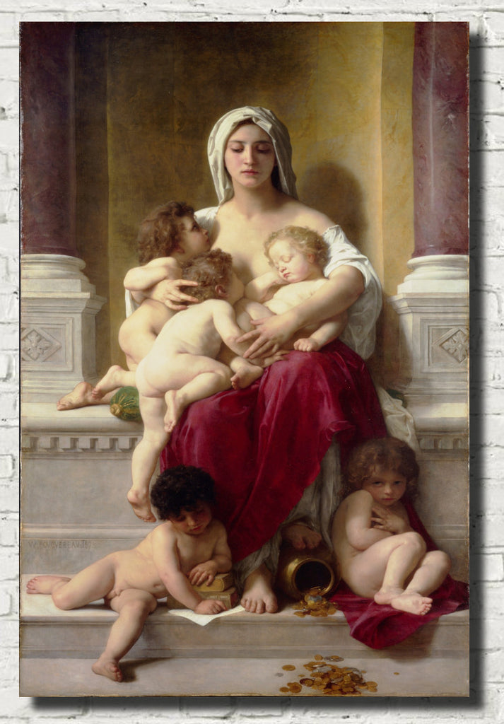 William-Adolphe Bouguereau, Fine Art Print : Charity