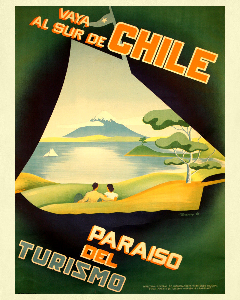 Chile Print Vintage Travel Poster Art - OnTrendAndFab