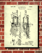 Circular Saw Blueprint Power Tools Poster Workshop Art - OnTrendAndFab