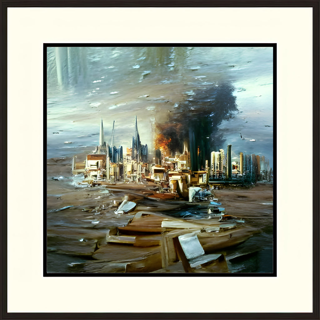 City Apocalypse,Framed Abstract Fine Art Print
