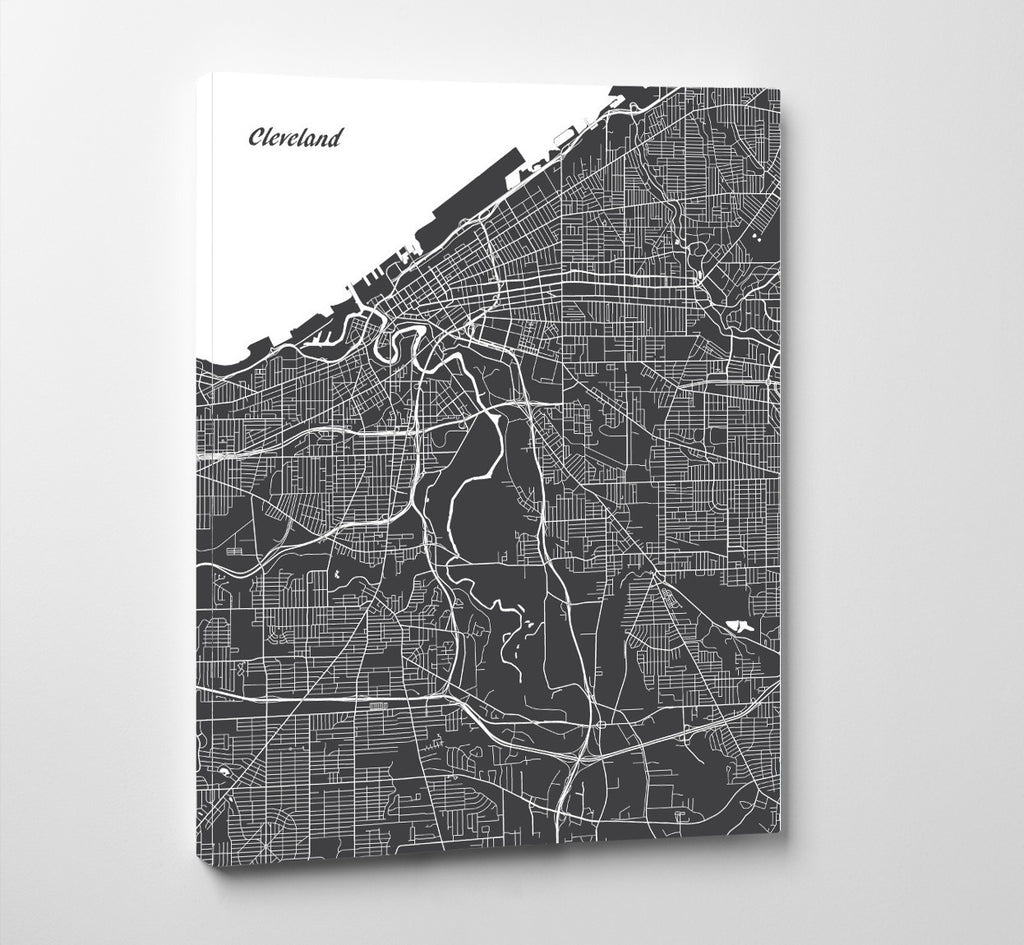 Cleveland City Street Map Print Custom Map Poster - OnTrendAndFab
