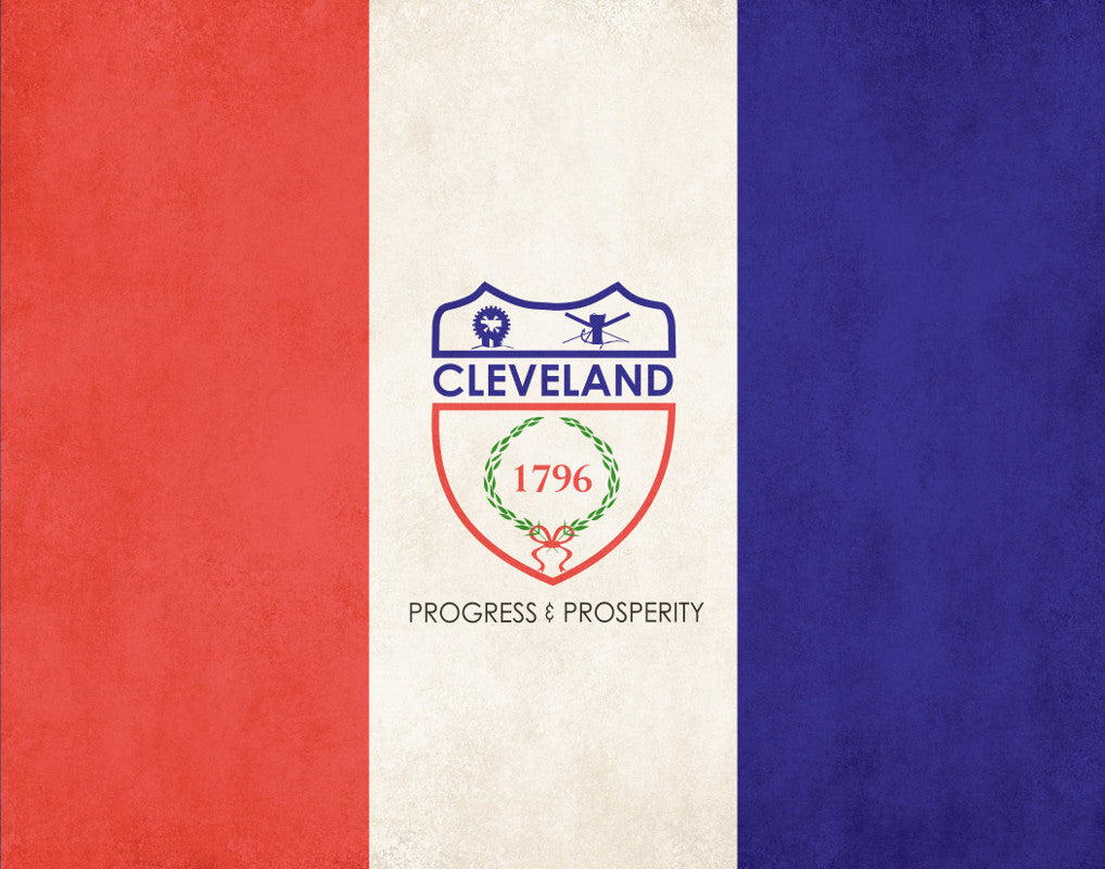 Cleveland Ohio City Flag Print