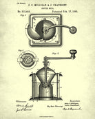 Coffee Grinder Framed Patent Print Limited Edition