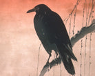 Okuhara Seiko Fine Art Print, Crow on a Willow Branch