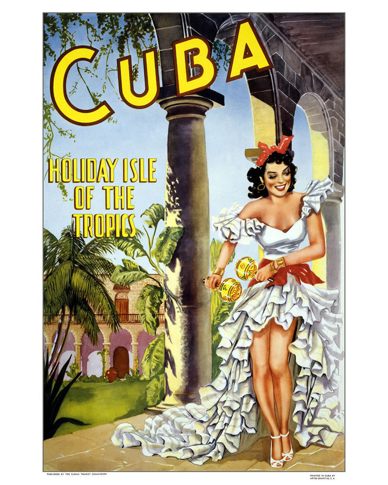 Cuba Print Vintage Travel Poster Art - OnTrendAndFab