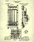Pool Cue Rack Blueprint Billiards Patent Print - OnTrendAndFab