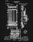 Pool Cue Rack Blueprint Billiards Patent Print - OnTrendAndFab
