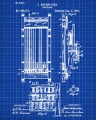Pool Cue Rack Blueprint Billiards Patent Print - OnTrendAndFab