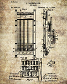 Pool Cue Rack Blueprint Billiards Patent Print - OnTrendAndFab