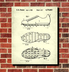 Curling Shoes Patent Print Winter Sports Blueprint Poster