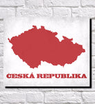 Czech Republic Map Print Outline Wall Map of Czech Republic