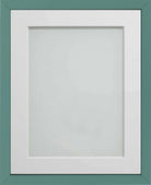 Two Tone Painted Green Grey Wooden Frames For Prints - Landscape and Portrait Formats