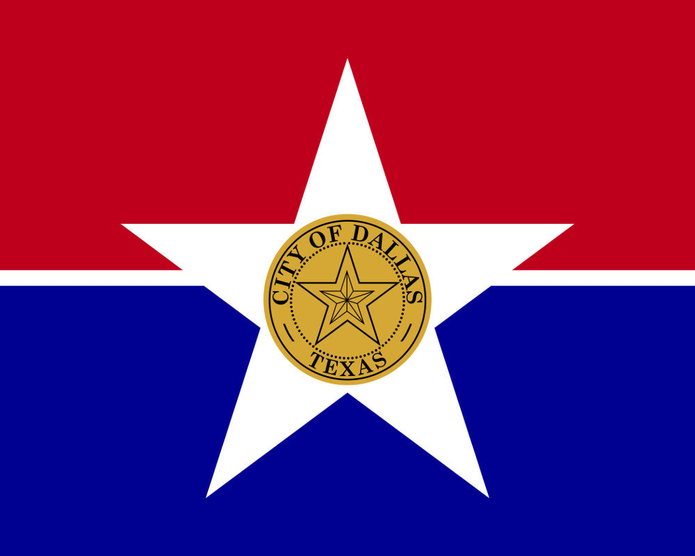 Dallas Texas City Flag Print