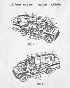 Day Van Patent Print Motoring Blueprint Poster