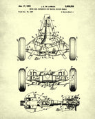 De Lorean Blueprint Automotive Car Axle Patent Print - OnTrendAndFab