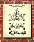 De Lorean Blueprint Automotive Car Axle Patent Print - OnTrendAndFab