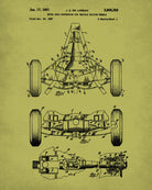 De Lorean Blueprint Automotive Car Axle Patent Print - OnTrendAndFab