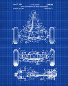 De Lorean Blueprint Automotive Car Axle Patent Print - OnTrendAndFab