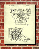 De Lorean Blueprint Car Engine Automotive Patent Print - OnTrendAndFab
