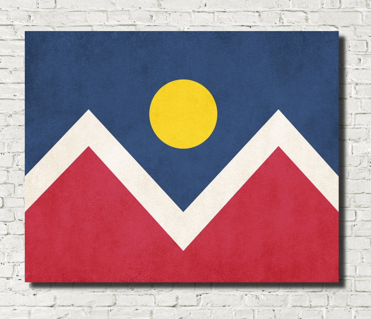 Denver Colorado City Flag Print