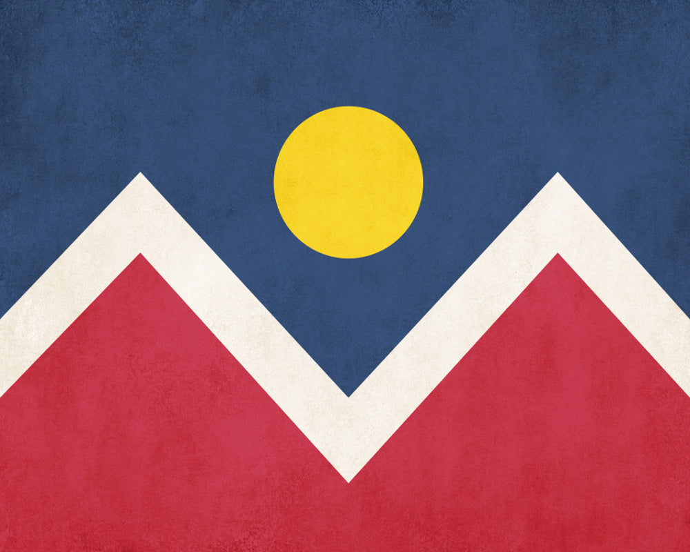 Denver Colorado City Flag Print