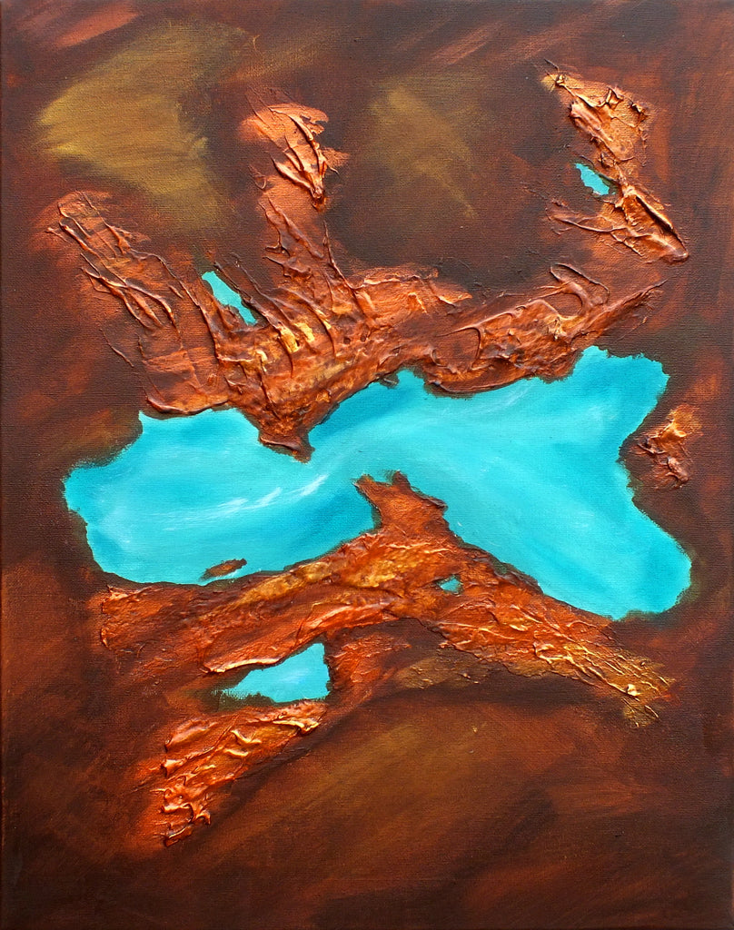 Original Painting James Lucas, Mineral Deposits Abstract