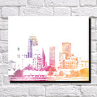 Des Moines City Skyline Print Landscape Poster Feature Wall Art