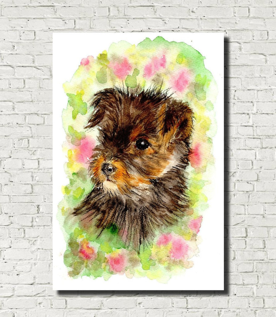Yorkshire Terrier Puppy Watercolour Print, Andi Lucas Wildlife Art
