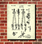 Drafting Compass Patent Print Draughting Compass Poster