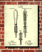 Drill Patent Print DIY Blueprint Hand Tools Poster - OnTrendAndFab