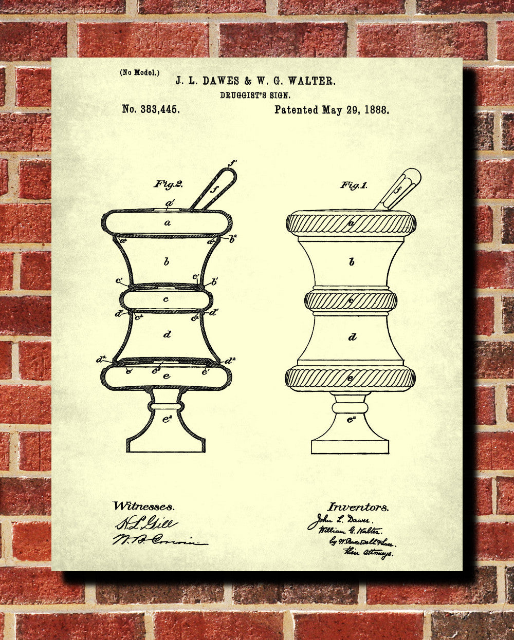 Pharmacy Patent Print Druggist Blueprint Medical Poster - OnTrendAndFab