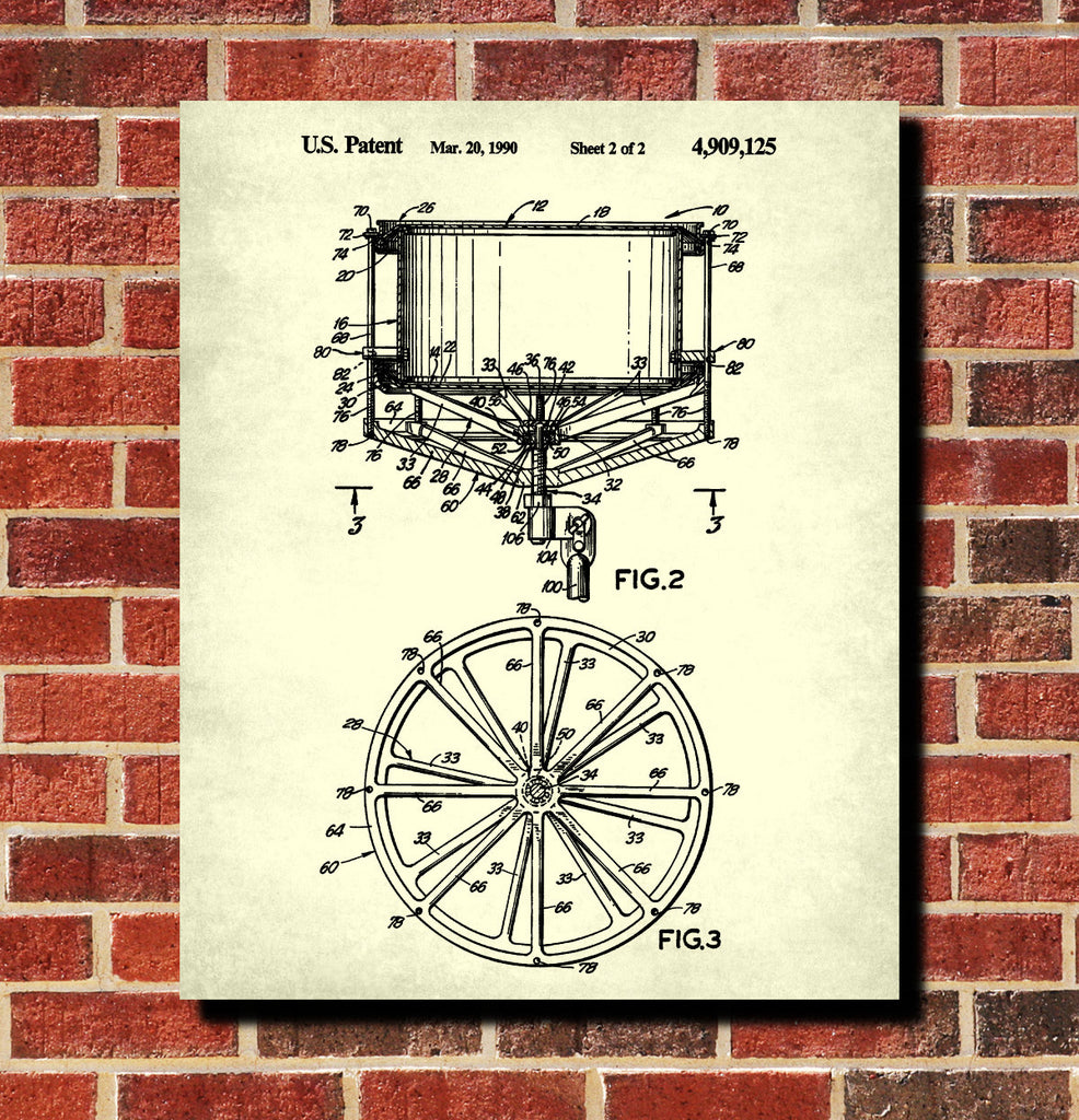 Drum Blueprint Drumming Patent Print Music Poster