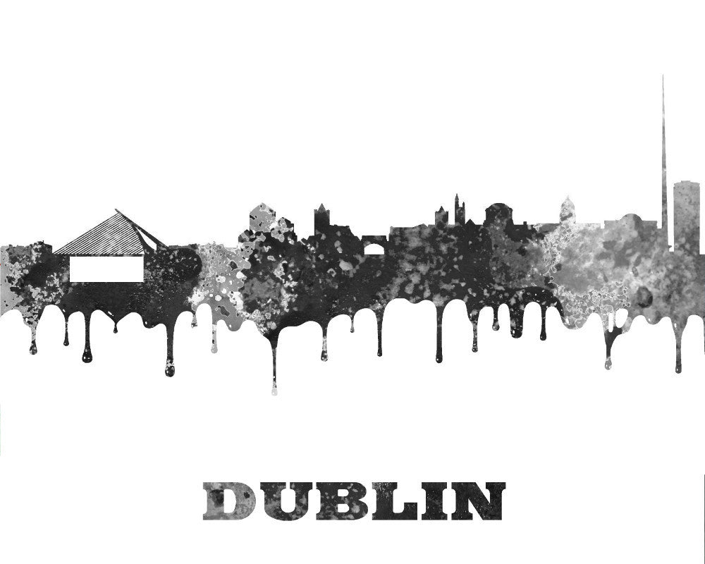Dublin City Skyline Print Wall Art Poster Ireland - OnTrendAndFab
