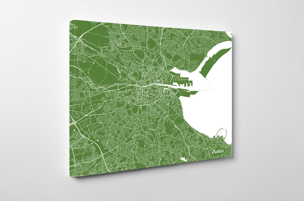 Dublin City Street Map Print Custom Wall Map of Dublin - OnTrendAndFab