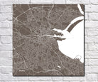 Dublin City Street Map Print Custom Wall Map Poster - OnTrendAndFab