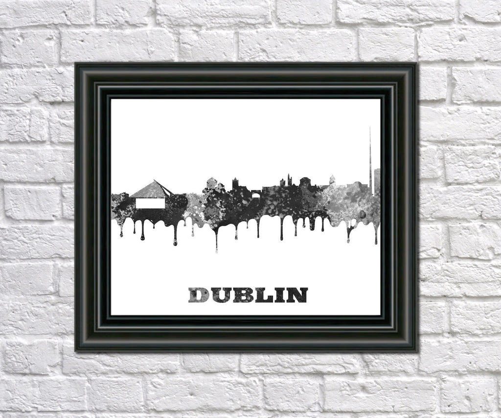 Dublin City Skyline Print Wall Art Poster Ireland - OnTrendAndFab