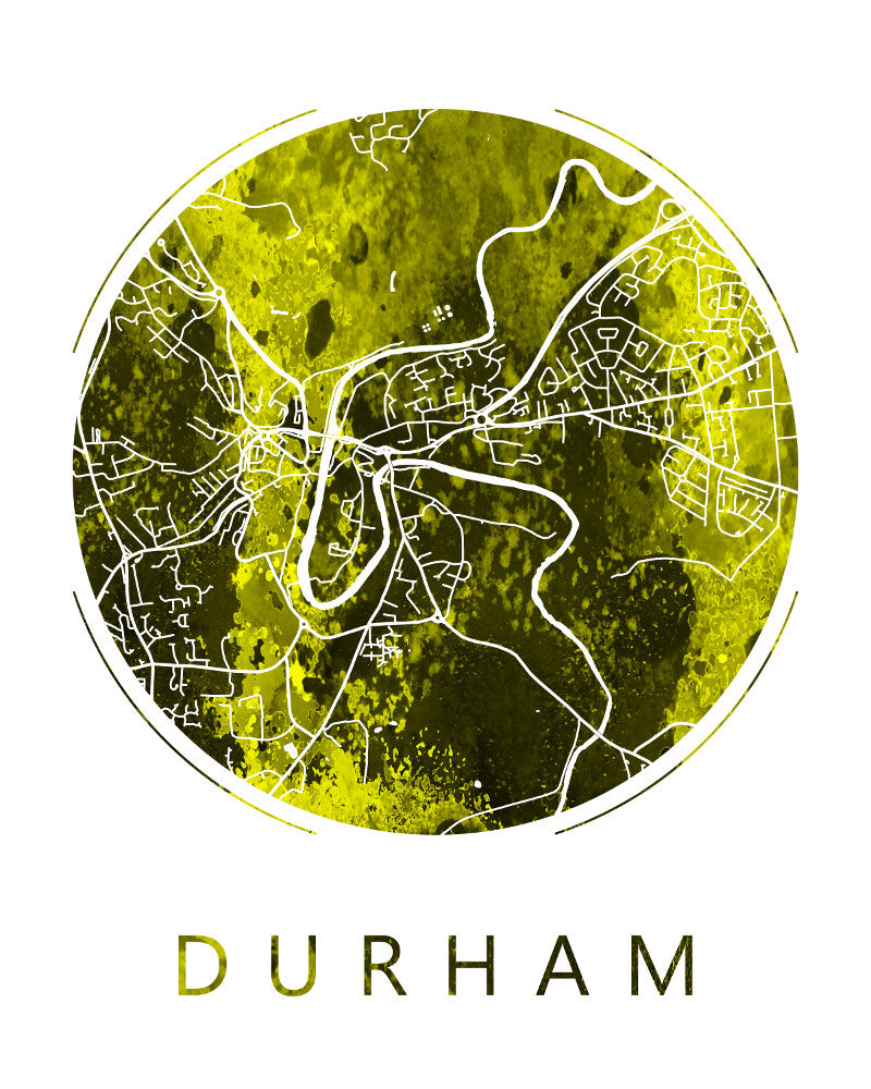 Durham Street Map Custom Wall Map Poster