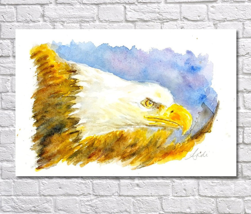 Eagle Watercolour Print, Andi Lucas Wildlife Art