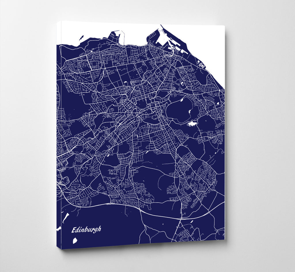 Edinburgh City Street Map Print Modern Art Poster Home Decor - OnTrendAndFab