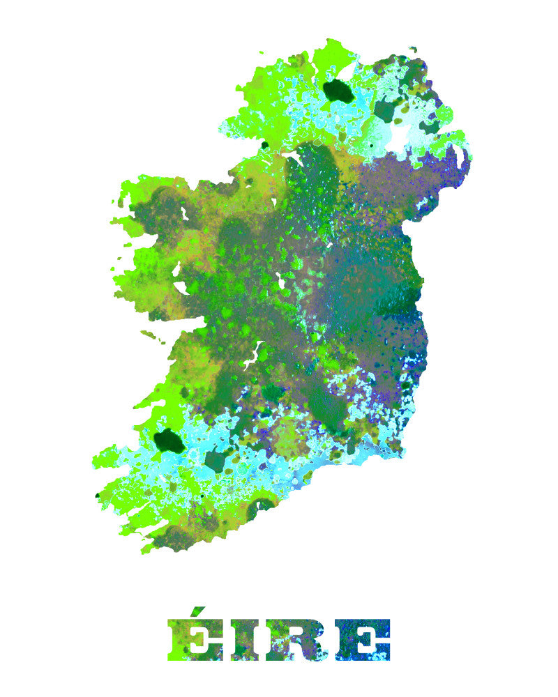 Ireland Map Print Outline Wall Map of Ireland