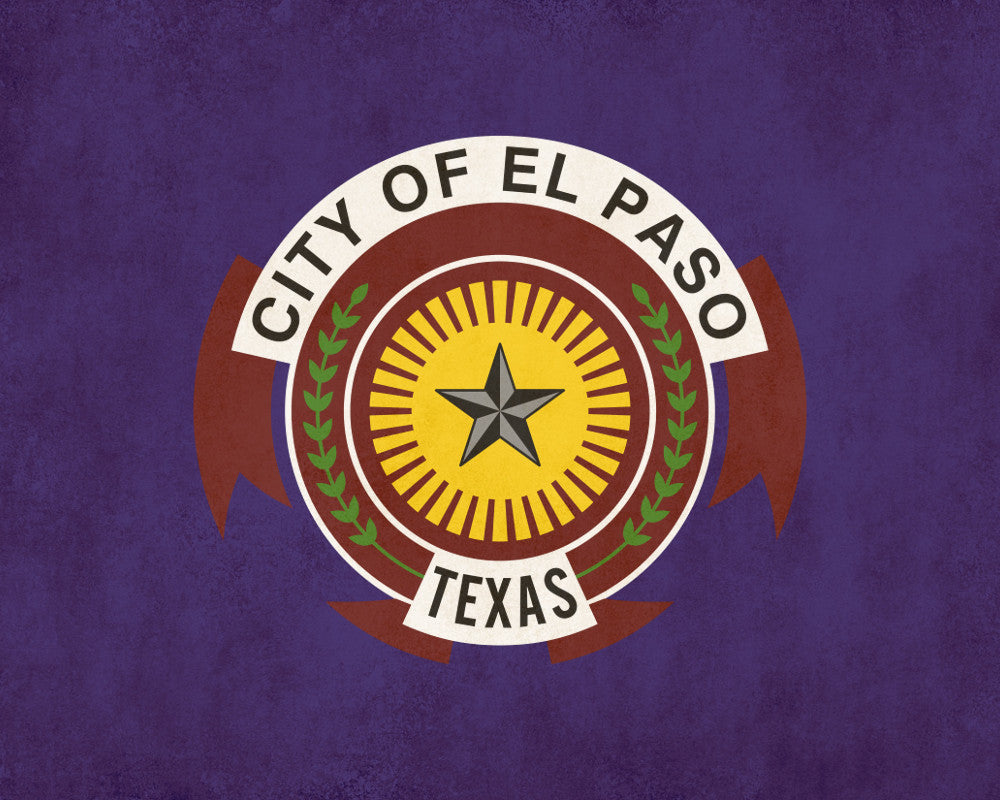 El Paso Texas City Flag Print