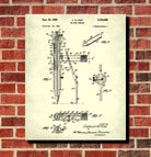 Ellipse Compass Patent Print Mathematical Drawing Poster