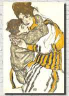 Egon Schiele Fine Art Print, Embrace