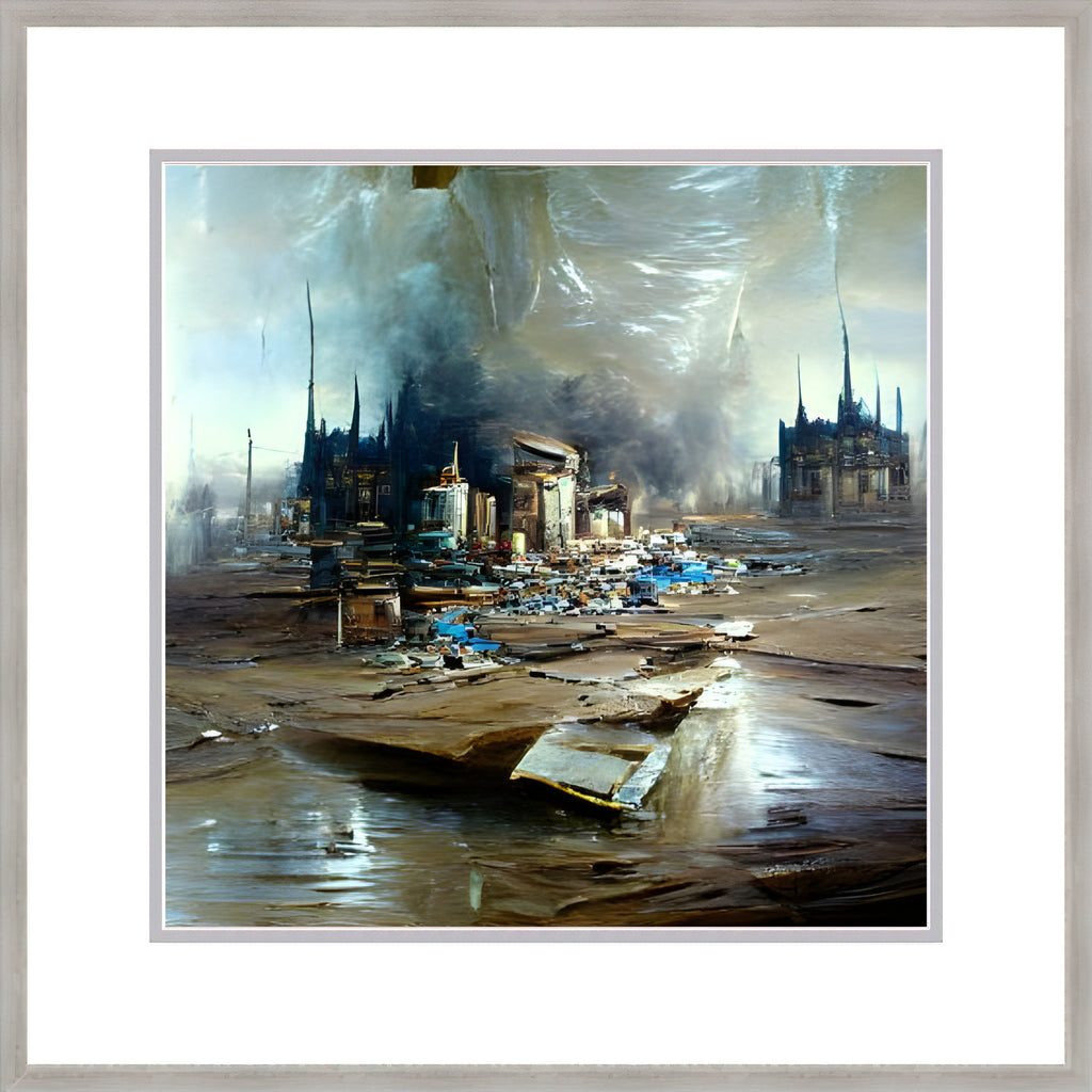 End of the City, Framed Urban Abstract Fine Art Print