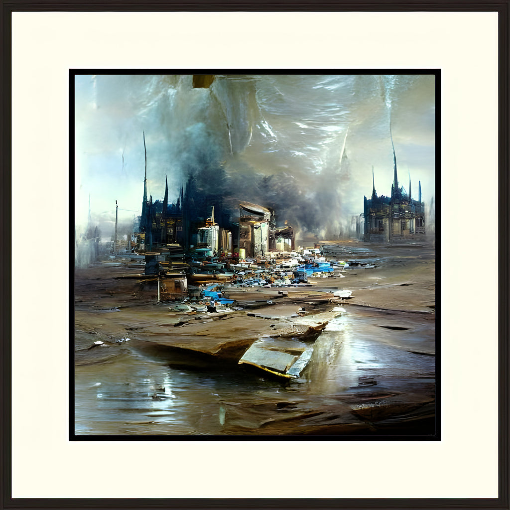 End of the City, Framed Urban Abstract Fine Art Print