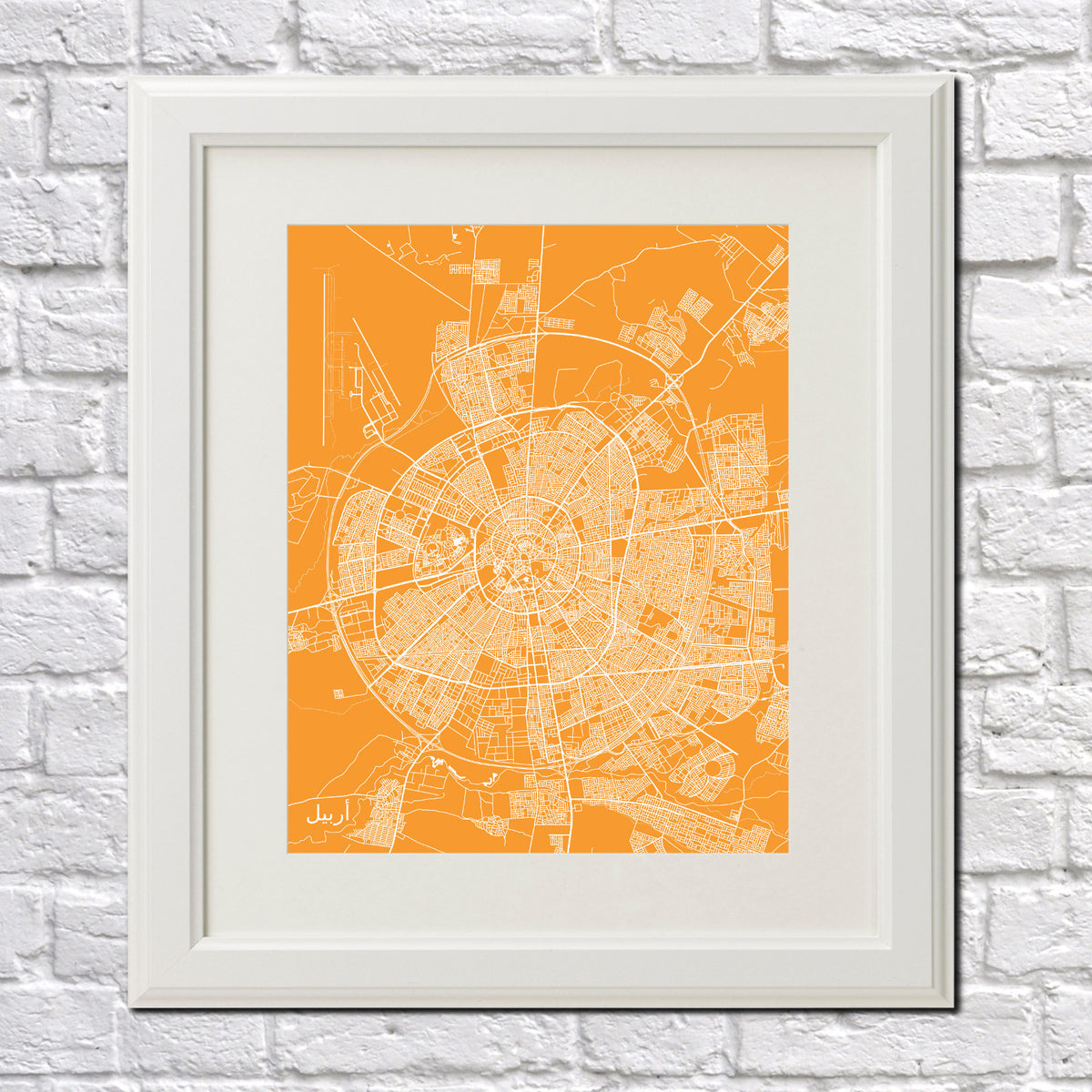 Erbil, Iraq Street Map Print Feature Wall Art Poster – GalleryThane